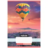 Nebulo: Balon na vrući zrak iznad lavande, karirani bilježnica s uzorkom 27-32 A/5