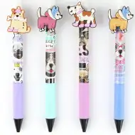 Nebulo: Darling Dogs gel olovka s gumicom za brisanje i s motivom pasa, s tipkom za pritiskanje, više vrsta, 1 komad