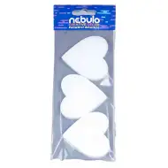Nebulo: Polistirenske dekoracije srca, set od 3 komada