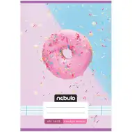 Nebulo: Spajalica bilježnica s crtama za 1. razred s uzorkom krofne, format A/5, 14-32