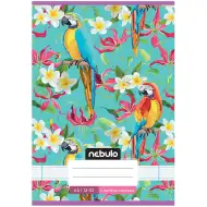 Nebulo: Spajalica bilježnica s crtama za 3. razred s papigama, 12-32 A/5
