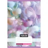 Nebulo: Spajalica bilježnica s crtama za 4. razred s uzorkom perja, format A/5, 21-32