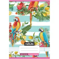 Nebulo: Spajalica bilježnica s crtežom papige za 4. razred, 21-32 crta, A/5