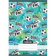 Nebulo: Spajalica bilježnica s natpisom "football time", karirani, 27-32, A/5