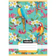 Nebulo: Spajalica bilježnica s papiga uzorkom, glatka, 20-32 listova, A/5