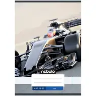 Nebulo: Spajalica bilježnica s uzorkom trkaćeg automobila, glatka, 20-32 A/5