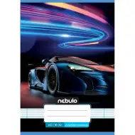 Nebulo: Spajalica bilježnica za 2. razred, A5, 16-32, s uzorkom automobila.