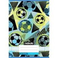 Nebulo: Spajalica bilježnica za 2. razred, A5, 16-32, s uzorkom lopte.