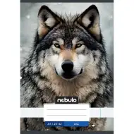 Nebulo: Spajalica obična bilježnica A5 20-32 S uzorkom - S vukom