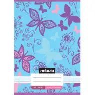 Nebulo: Uvezena bilježnica za 1. razred, A5, 14-32, s linijama, s motivom leptira.
