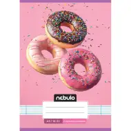 Nebulo: Uvezena bilježnica za 2. razred, A5, 16-32, s linijama, s motivom slatkiša - Krafne