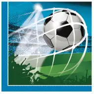 Nogometne salvete s motivom proslave gola, dvoslojne, pakiranje od 20 komada.