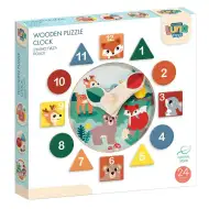 Obojeni drveni oblikovni sat za razvoj vještina, 12 komada