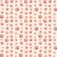 Paketni papir s pastelnim ružičastim otiscima šapa 100x70 cm