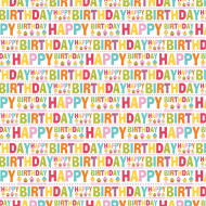 Papir za zamatanje s natpisom "Happy Birthday" 100x70 cm