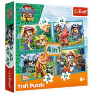 Paw Patrol: Pustolovine na otoku dinosaura - komplet slagalica 4 u 1 - Trefl