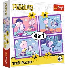 Peanuts Snoopy Dan psa 4 u 1 slagalica 35-48-54-70 kom. - Trefl