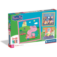Peppa Prasić 3x48-dijelne Super Color slagalice - Clementoni