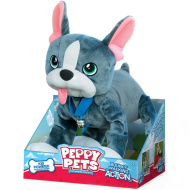 Peppy Pets: plišani francuski buldog s povodcem, 28 cm