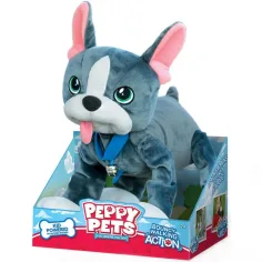 Peppy Pets: plišani francuski buldog s povodcem, 28 cm