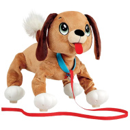Peppy Pups: smeđi plišani pas s povodcem 28 cm