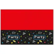 Plastični stolnjak s gamerskim uzorkom crveno-crne boje 120x180cm