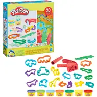 Play-Doh: 20-dijelni set za modeliranje s životinjama i 7 teglica šarenog plastelina - Hasbro