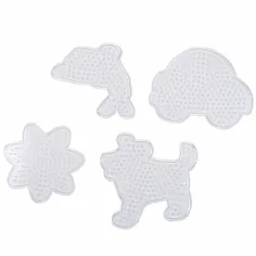 PlayBox: 5 mm MIDI podloge za perle za glačanje - pas, auto, riba, cvijet, paket od 4 komada slika 2