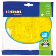 PlayBox: 5mm MIDI prozirne perle za glačanje u limun žutoj boji, pakiranje od 6000 komada