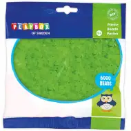 PlayBox: 5mm MIDI prozirne perle za glačanje u zelenoj boji, pakiranje od 6000 komada