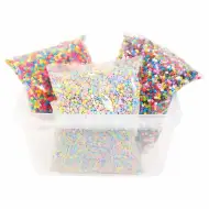 PlayBox: 5mm MIDI šarene perle za glačanje u kanti, pakiranje od 30.000 komada
