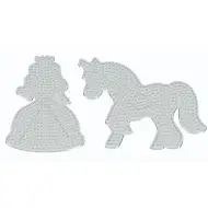 PlayBox: 9 mm glačalice perle osnovna ploča s motivom jednoroga i princeze, 2 komada