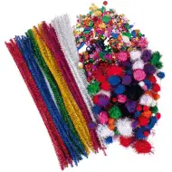 PlayBox: Kreativni set sa zrnim, pompomima i šljokicama, set od 2500 komada