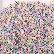 PlayBox: Perle za kuhanje u boji s brojevima i slovima, 1500 komada, 6mm