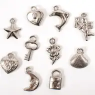 PlayBox: Plastične srebrne perle za nizanje, pakiranje od 200 komada