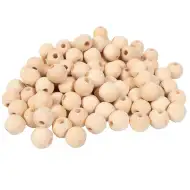 PlayBox: Prirodne drvene perle veličine 15 mm, pakiranje od 100 komada