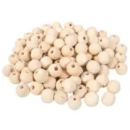PlayBox: Prirodne drvene perle veličine 20 mm, pakiranje od 100 komada.