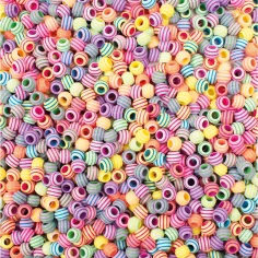 PlayBox: Prugaste, pastelne perle za nizanje 9mm 1550 komada slika 2