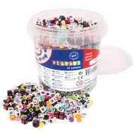 PlayBox: Šarene perle s slovima i brojevima za nizanje, set od 2000 perli