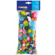 PlayBox: Set od 100 šarenih pompona u različitim veličinama