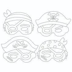 PlayBox: Set papirnatih maski s piratskim motivima, 12 komada slika 2
