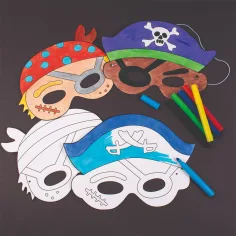PlayBox: Set papirnatih maski s piratskim motivima, 12 komada slika 3