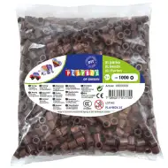 PlayBox: XL MAXI glačane perle promjera 9 mm, pakiranje od 1000 komada u smeđoj boji