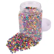 Playbox: Set staklenih perli pastelnih boja mix – Ø 5 mm, ~500g