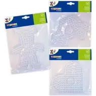 Playbox: XL set podloga za peglanje perlica – 3 komada (medo, srce, auto)