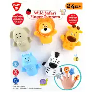 Playgo: Set prstnih lutaka sa životinjama safari, 5 komada