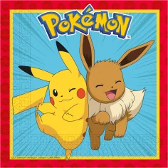 Pokémon set papirnatih salveta - dvoslojne, 33x33 cm, 20 kom