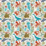 Poklon papir s morskim životinjama 100x70 cm