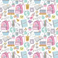 Poklon papir s uzorkom učenja i zabave 100x70 cm