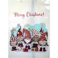 Poklon vrećica s božićnim uzorkom sobova 32,5x45,5x10cm